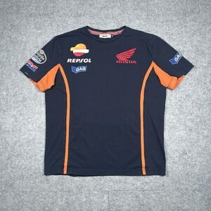 Gas‎ Honda Team T Shirt Men's Size 2XL XXL Navy Blue Repsol Racing Rider